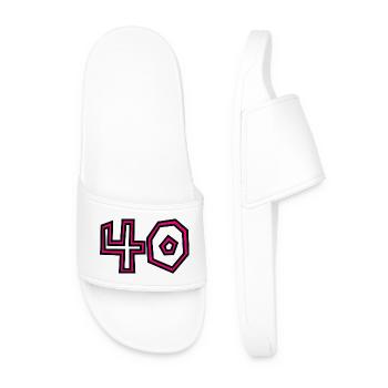 40. 40 ANS. 40e ANNIVERSAIRE. ANNIVERSAIRE 40 ANS. - Claquettes Homme - blanc - Devant