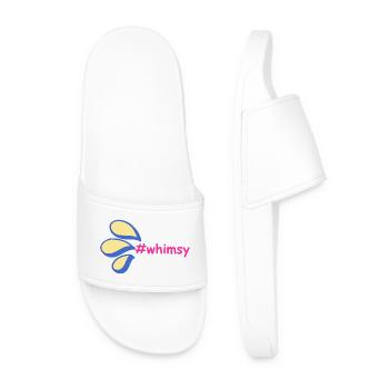 Hatch tag whimsy slogan - Men’s Pool Sliders - white - Front