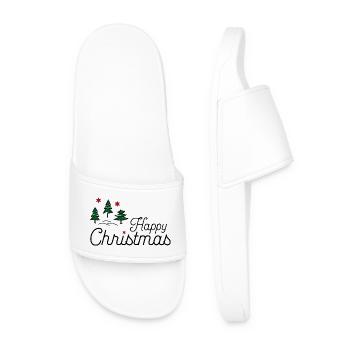 Weihnachtsdesign für Weihnachtsgeschenke - Männer Badelatschen - Weiß - Vorne