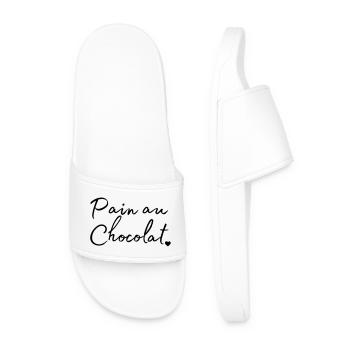 Team pain au chocolat. Humour région française - Claquettes Homme - blanc - Devant