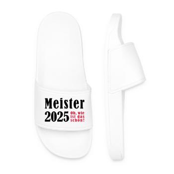 Meister 2025 Oh wie ist das schön - Männer Badelatschen - Weiß - Vorne
