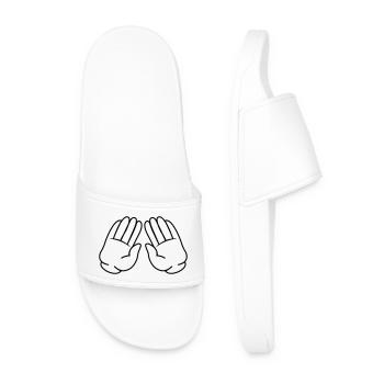 Mains de bande dessinée 01 - Claquettes Homme - blanc - Devant