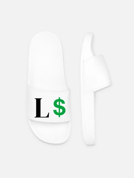 Letter l dollar - Men’s Pool Sliders - white