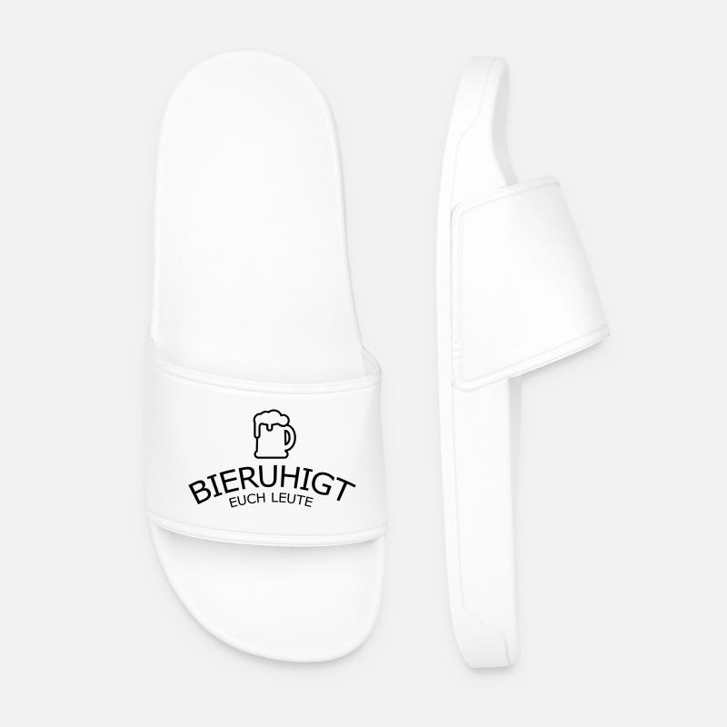 Bieruhigt euch Leute - Männer Badelatschen - Weiß