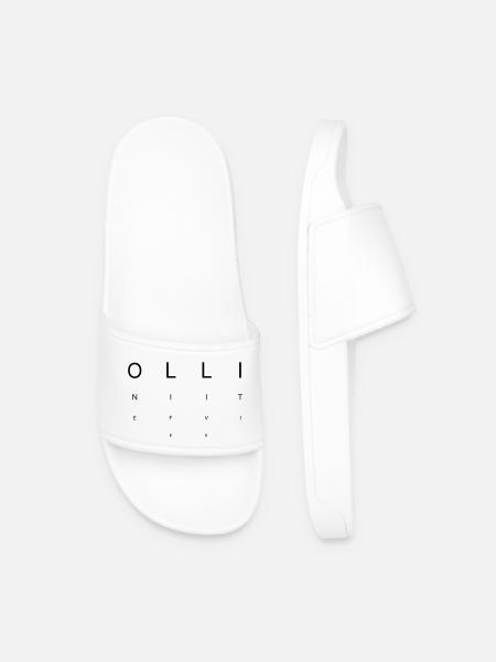 One Life – Eyetest Chart Style - Men’s Pool Sliders - white
