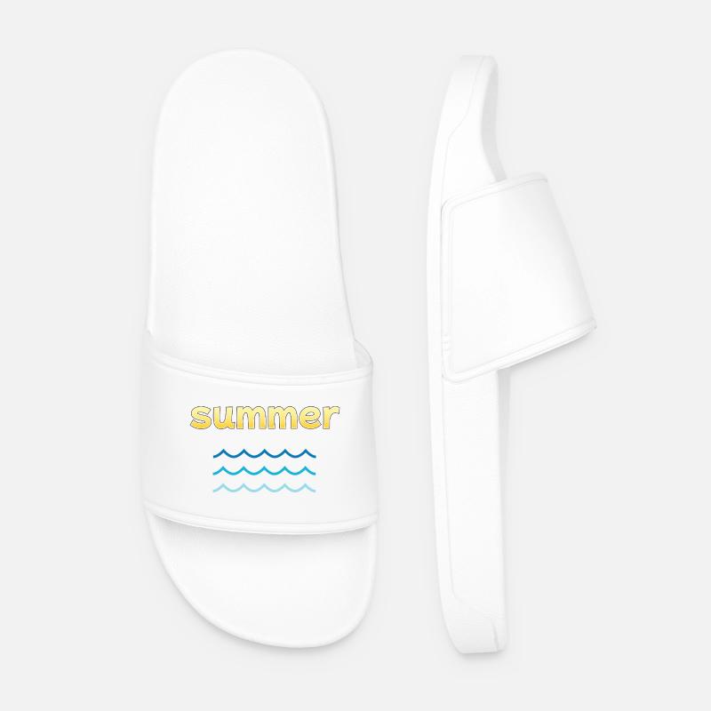 Summer Waves - Men’s Pool Sliders - white
