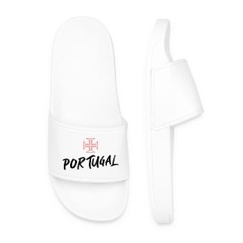 Portugal typographie avec croix en rouge - Claquettes Homme - blanc - Devant