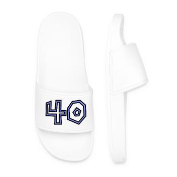 40. 40 ANS. 40e ANNIVERSAIRE. ANNIVERSAIRE 40 ANS. - Claquettes Homme - blanc - Devant