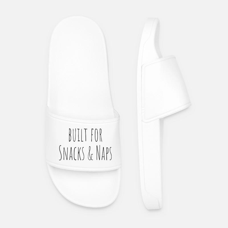 built for snacks and naps - Männer Badelatschen - Weiß
