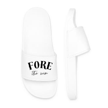 Fore the Win - Men’s Pool Sliders - white - Front