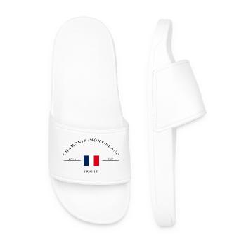 Chamonix-Mont-Blanc – Holiday Souvenir & Gift - Men’s Pool Sliders - white - Front