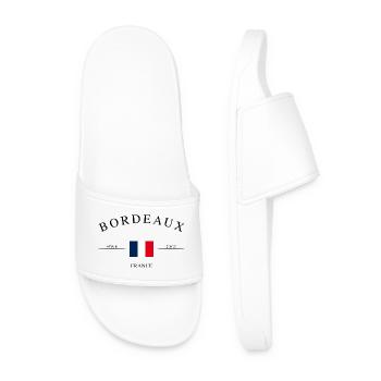 Bordeaux, France – Souvenir et cadeau de Noël - Claquettes Homme - blanc - Devant