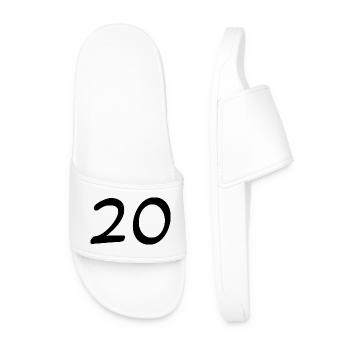 20. 20 ANS. 20e ANNIVERSAIRE. ANNIVERSAIRE 20 ANS. - Claquettes Homme - blanc - Devant