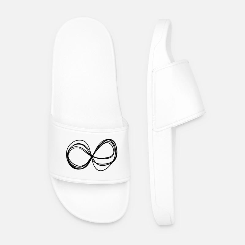 Abstracte never ending Infinity always different - Men’s Pool Sliders - white