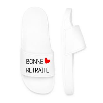 RETIREMENT. RETIREMENT. RETIRED. RETIREMENT - Men’s Pool Sliders - white - Front
