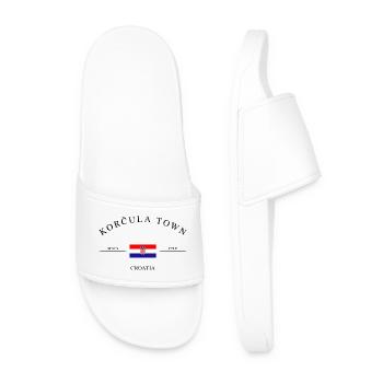 Korčula (Croatie) – Souvenir et cadeau de Noël - Claquettes Homme - blanc - Devant