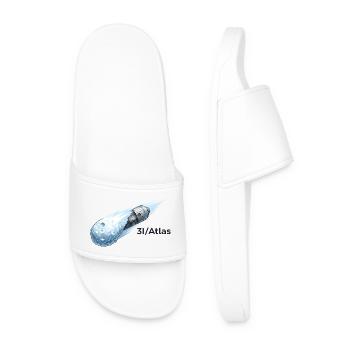 Vol d'une comète dans l'espace - Claquettes Homme - blanc - Devant