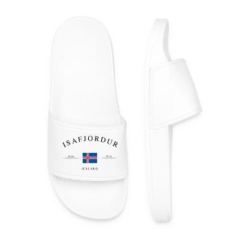 Ísafjörður Islande – Souvenir et cadeau de vacances - Claquettes Homme - blanc - Devant