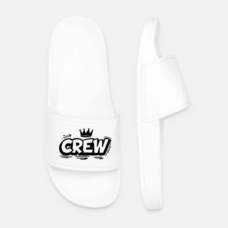 Crew Member Graffiti - Men’s Pool Sliders - white