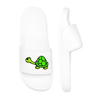 Turtle Sunglasses Cool Smiles Happy - Men’s Pool Sliders - white - Front