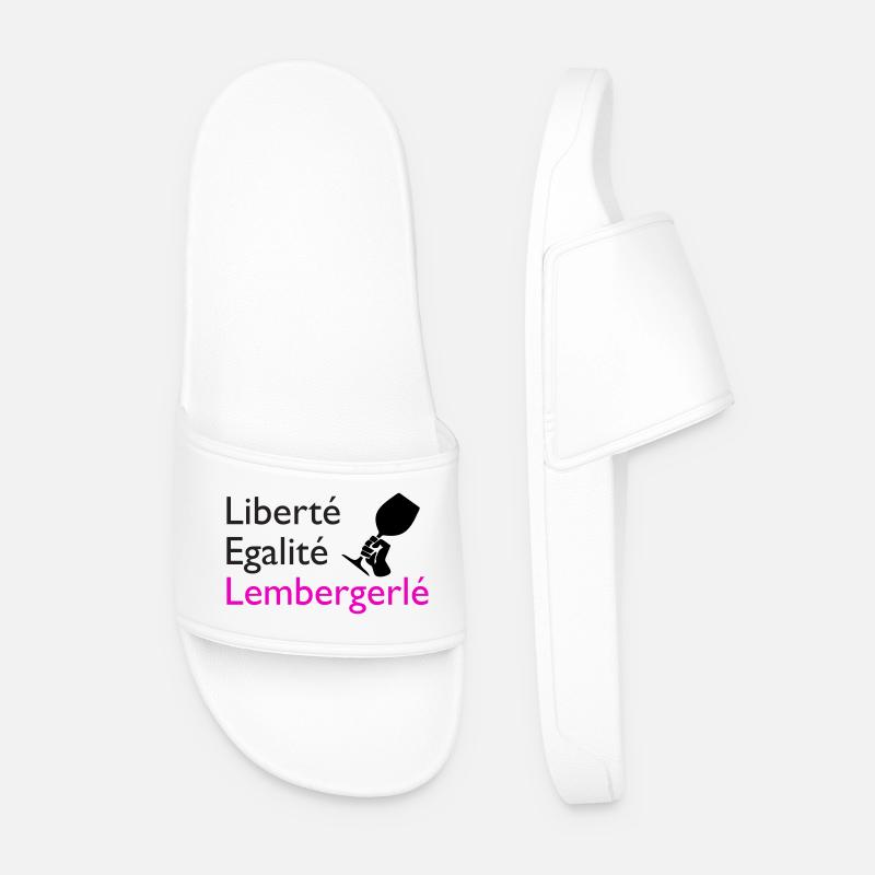 Liberté Egalité Lembergerlé - Männer Badelatschen - Weiß