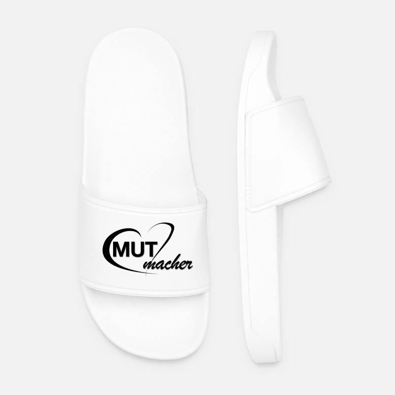 Mutmacher_Logo_schwarz - Männer Badelatschen - Weiß