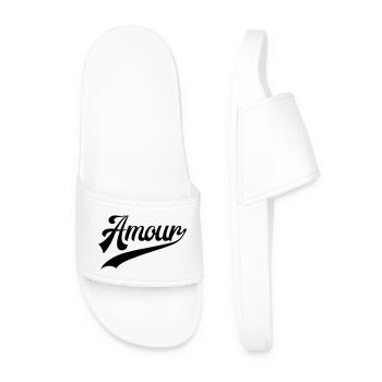 Retro Vintage Love - Men’s Pool Sliders - white - Front