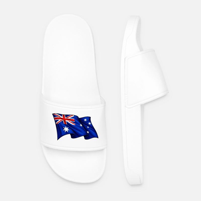 Australische Flagge Australien - Männer Badelatschen - Weiß