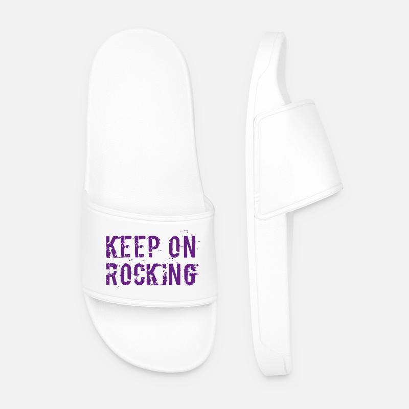 Keep on rocking - Männer Badelatschen - Weiß