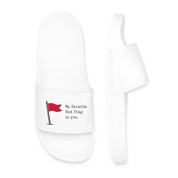Mon signal d’alarme préféré, c’est toi. Valentine - Claquettes Homme - blanc - Devant