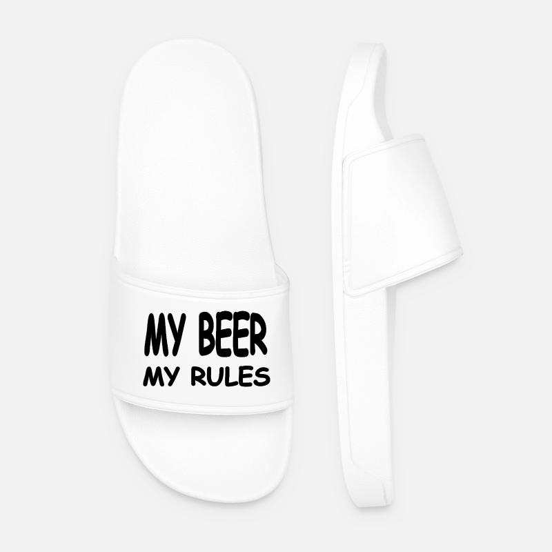 Bier - Männer Badelatschen - Weiß