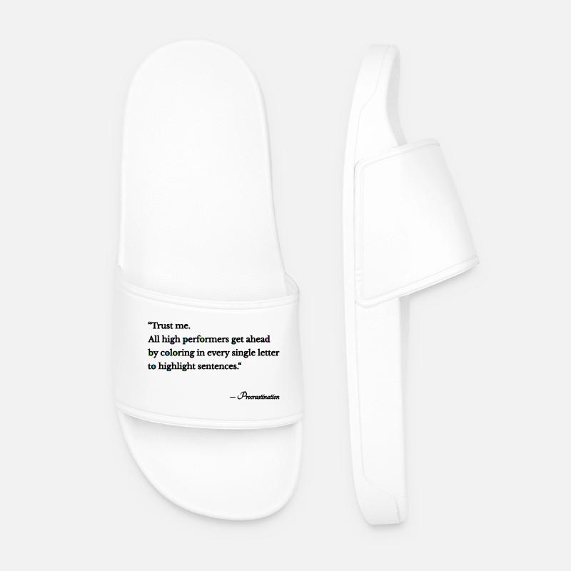 Procrastination - Männer Badelatschen - Weiß