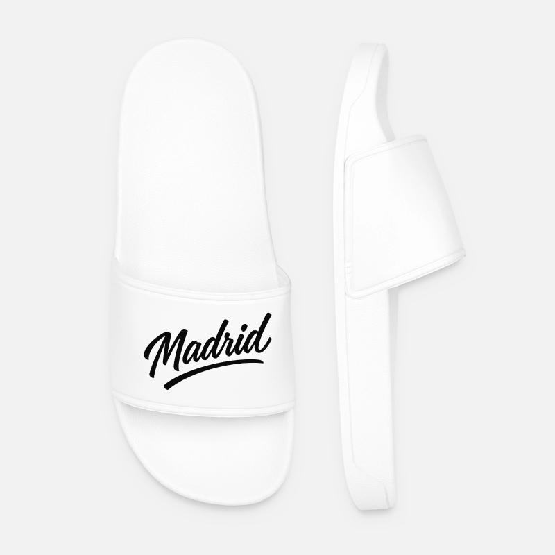Madrid Script Urban Logo - Männer Badelatschen - Weiß
