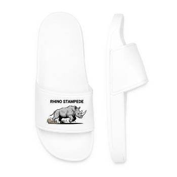 Nashorn-Stampede Wildnashorn - Männer Badelatschen - Weiß - Vorne