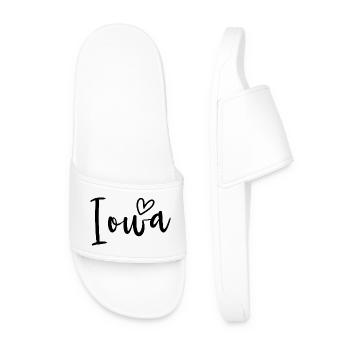 Iowa Heart Women's Love Iowa - Männer Badelatschen - Weiß - Vorne