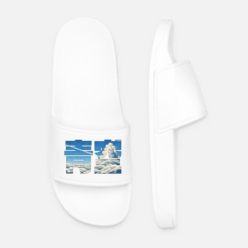 Aozora - Blue Sky  - Männer Badelatschen - Weiß