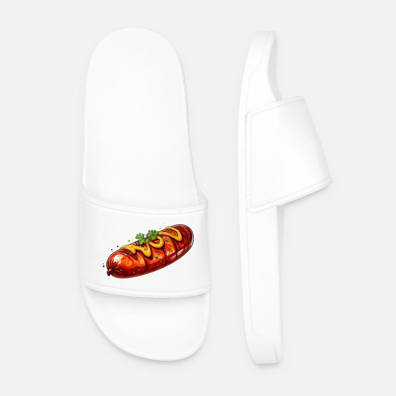 Bratwurst - Männer Badelatschen - Weiß