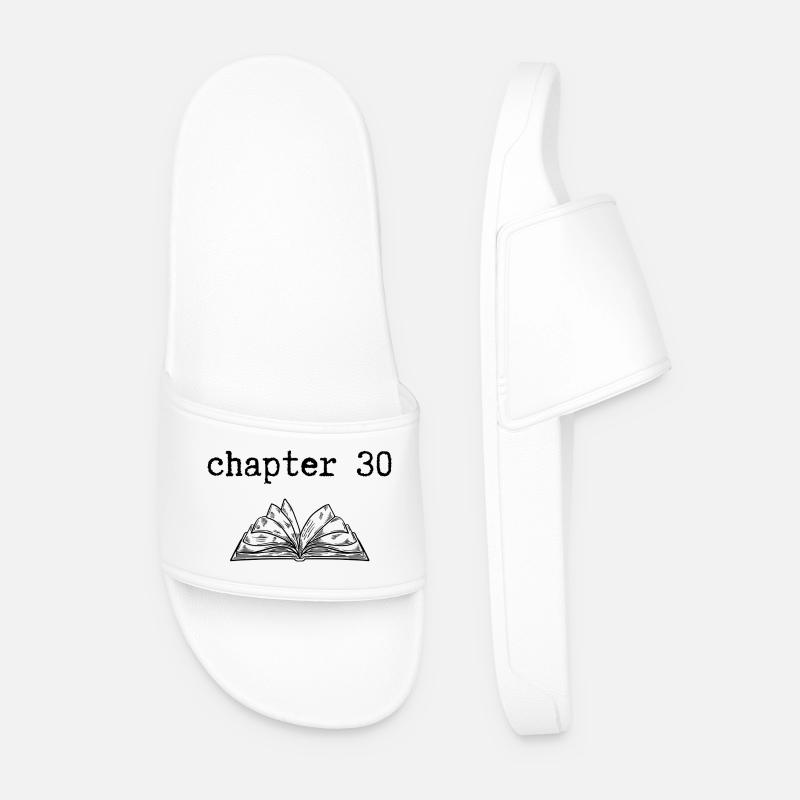 chapter 30 Geburtstag - Männer Badelatschen - Weiß