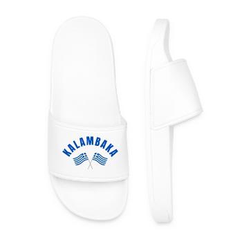 Kalambaka Greek Flags  - Men’s Pool Sliders - white - Front