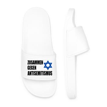 zusammen gegen antisemitism - Männer Badelatschen - Weiß - Vorne