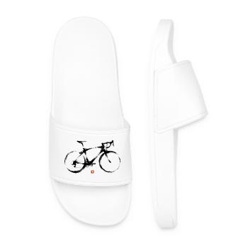 Rennrad minimalistische Tusche Illustration - Männer Badelatschen - Weiß - Vorne