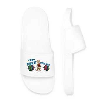 Plaisir en musculation de suricate - Juste des fausses charges - Claquettes Homme - blanc - Devant