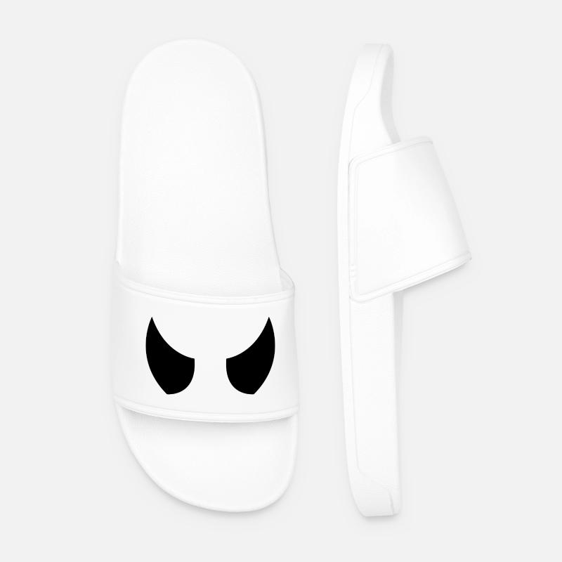 Devil Horns - Men’s Pool Sliders - white