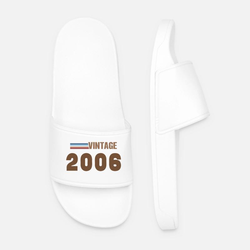 T-Shirt 20 Ans 2006 Script Manuscrit - Claquettes Homme - blanc