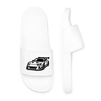 Car Sports Car Car Racing - Men’s Pool Sliders - white - Front