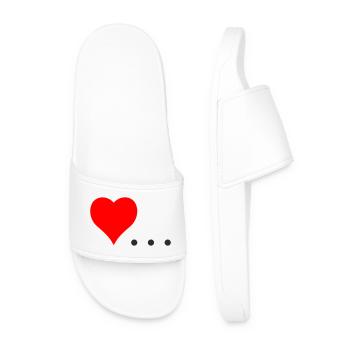Cœur à trois points – Conception de symboles - Claquettes Homme - blanc - Devant