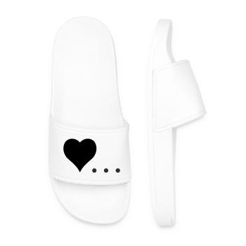 Cœur à trois points – Conception de symboles - Claquettes Homme - blanc - Devant
