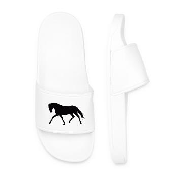 Cheval dressage - Claquettes Homme - blanc - Devant
