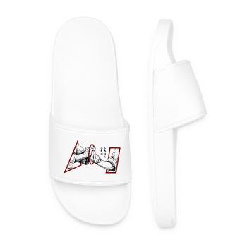 Aikido Technique Kotegaeshi Wrist Lock Budo - Men’s Pool Sliders - white - Front