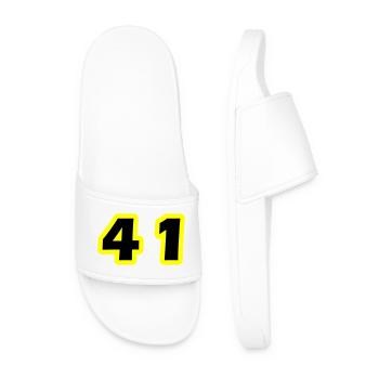 41 Number symbol - Men’s Pool Sliders - white - Front